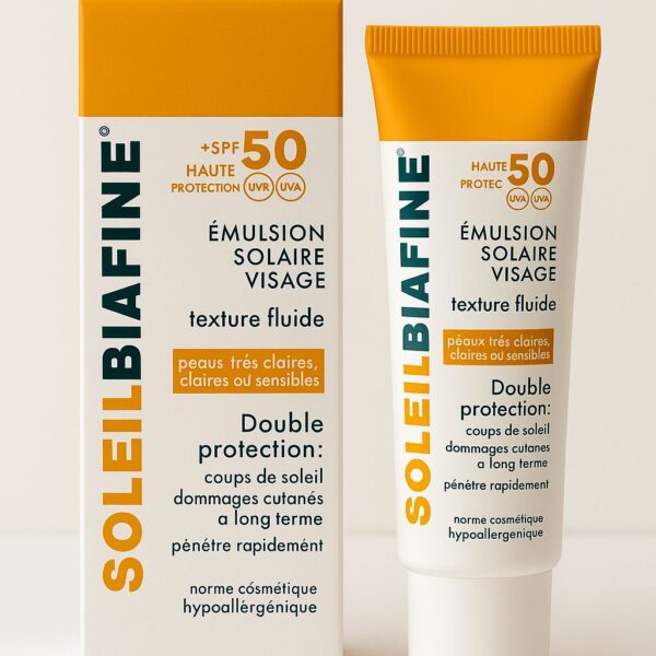 Soleil Biafine – كريم واقي شمس للوجه SPF 50+   Soleil Biafine – Crème Solaire Visage SPF 50+