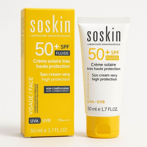 Soskin Crème Solaire Très Haute Protection SPF 50+ Fluide