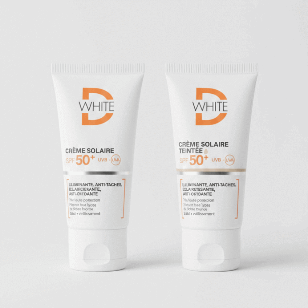 D-White Crème Solaire SPF 50+ | حماية وتوحيد لون البشرة | Prikado
