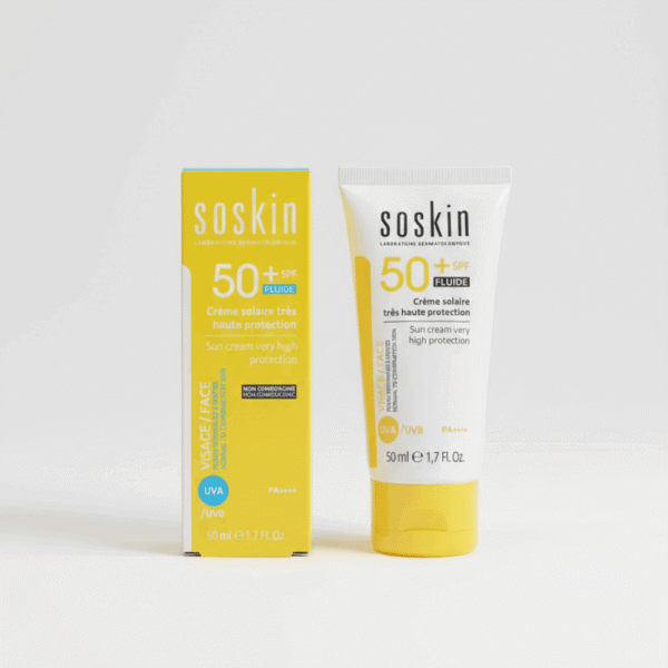 SOSKIN Laboratoire Dermatologique SPF 50+ Fluide Visage | كريم شمس للبشرة العادية والدهنية | Prikado.com
