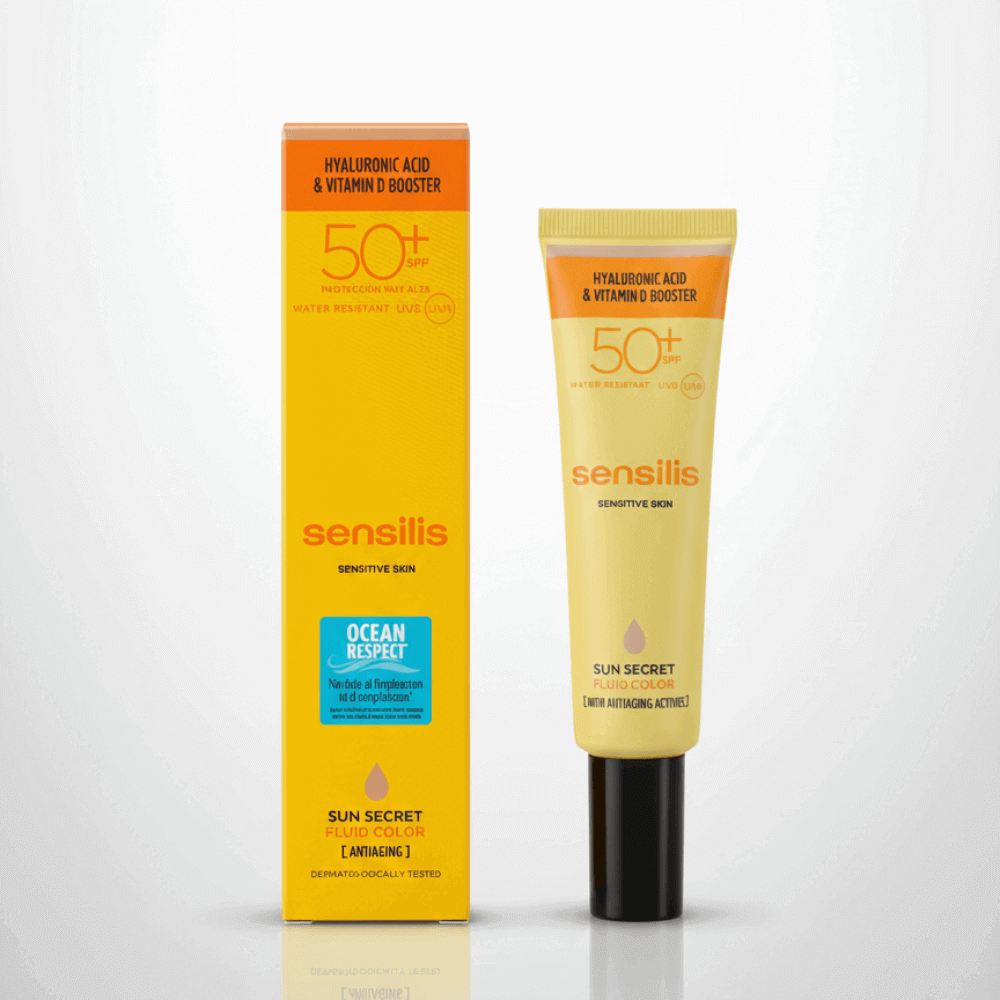 Fluide Solaire Teinté Anti-Âge Sensilis Sun Secret SPF 50+ | شراء من Prikado