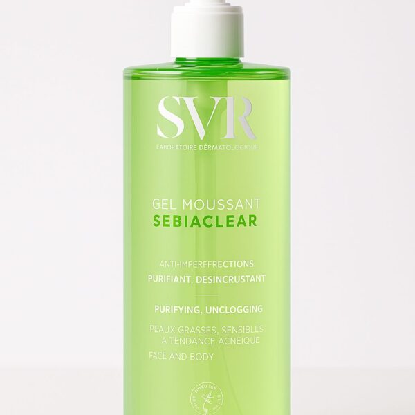 SVR Sebiaclear Gel Moussant – غسول جل للوجه والجسم للبشرة الدهنية والمختلطة
