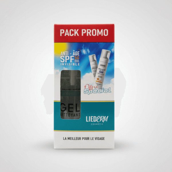 ليديرم كوزمتيك – عرض العناية المتكامل لمكافحة الشيخوخة (جل منظف + واقي شمس SPF 50 غير مرئي)