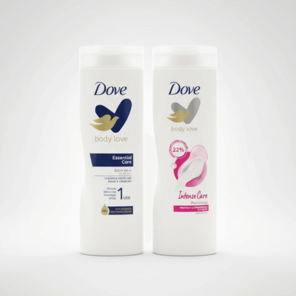 لوشن و ميلك الجسم من Dove Body Love – ترطيب، نعومة، وعناية تدوم