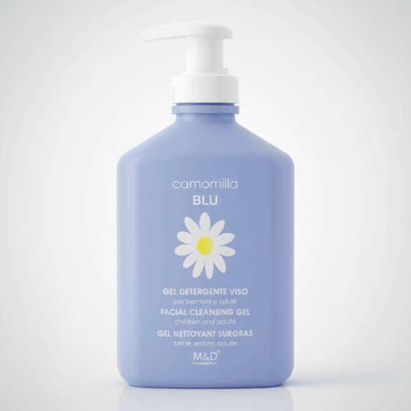 Gel nettoyant visage à la camomille bleue de M&D – Doux pour les peaux sensibles