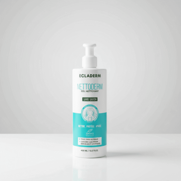 Gel nettoyant ECLADERM Nettoderm sans savon – Nettoie, protège et apaise les peaux sensibles