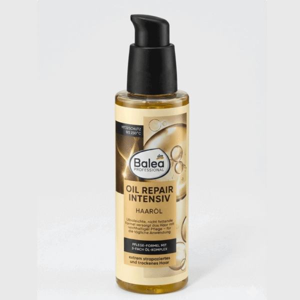 Balea Huile Professionnelle Réparation Intense – علاج عميق للشعر الجاف والتالف مع حماية حرارية 230°