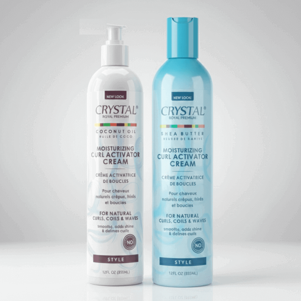 Crystal Royal Premium – كريم مُفعّل الترطيب للتجاعيد للشعر الكيرلي تحديد وترطيب فائق