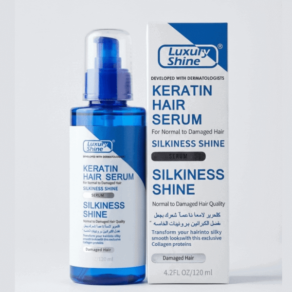 Sérum à la kératine Luxury Shine –لتقوية ولمعان الشعر – نعومة حريرية ولمعان فاخر