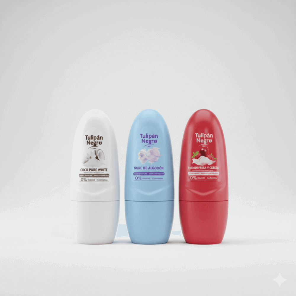 Tulipán Negro Déodorant Roll-On Anti-Transpirant – Protection 48H & Soin Peaux Sensibles