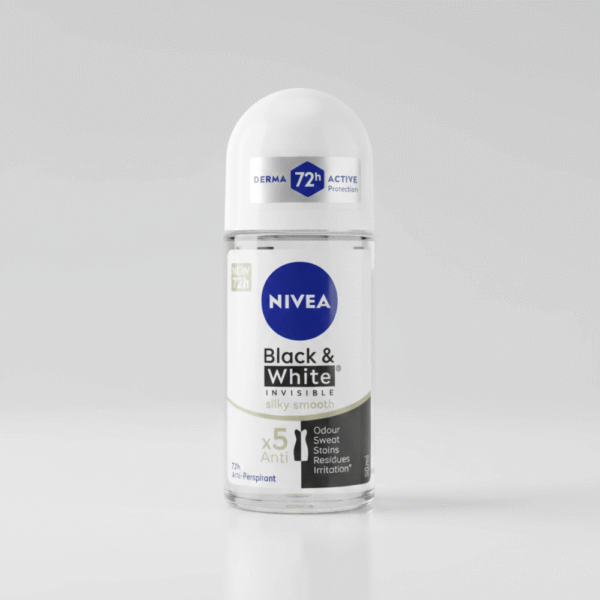 NIVEA Black & White Invisible – حماية 72 ساعة ضد 5 مشاكل بتركيبة غير مرئية