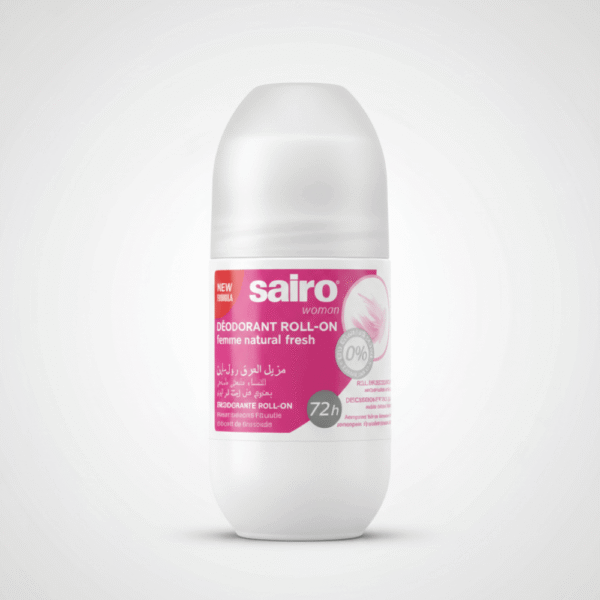 Sairo Woman – Déodorant Roll-للنساء بزيت الورد المُصَكّي | حماية منعشة حتى 72 ساعة