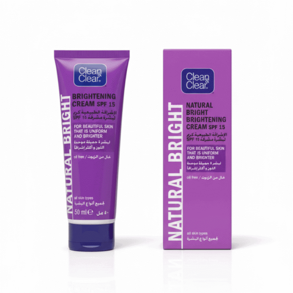 Clean & Clear® Natural Bright – كريم تفتيح وترطيب مع حماية SPF 15