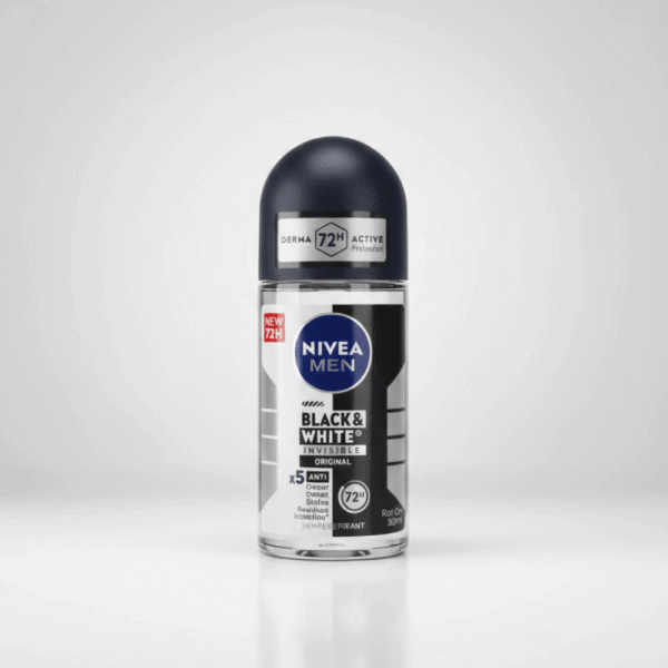 NIVEA MEN Black & White Invisible Original – رول أون مضاد للتعرق 72 ساعة بدون آثار