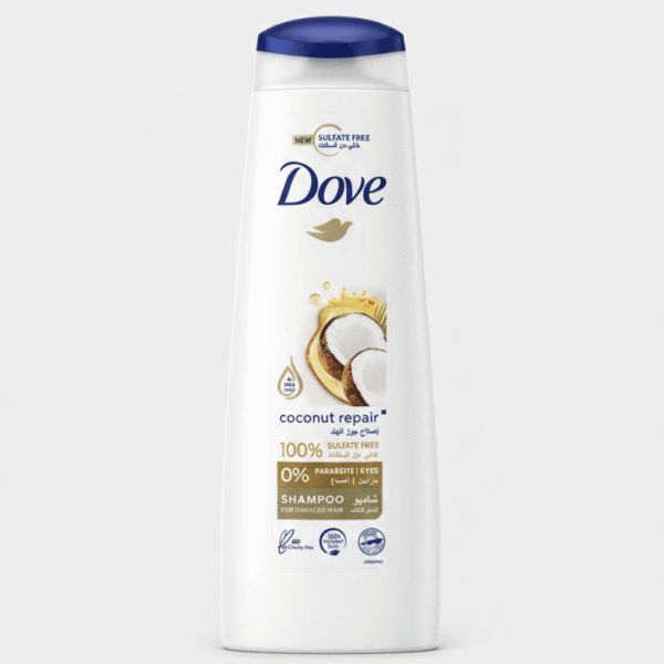 Shampoo Dove Free Sulfat –  إصلاح جوز الهند للشعر التالف – خالي 100% من السلفات والبارابين