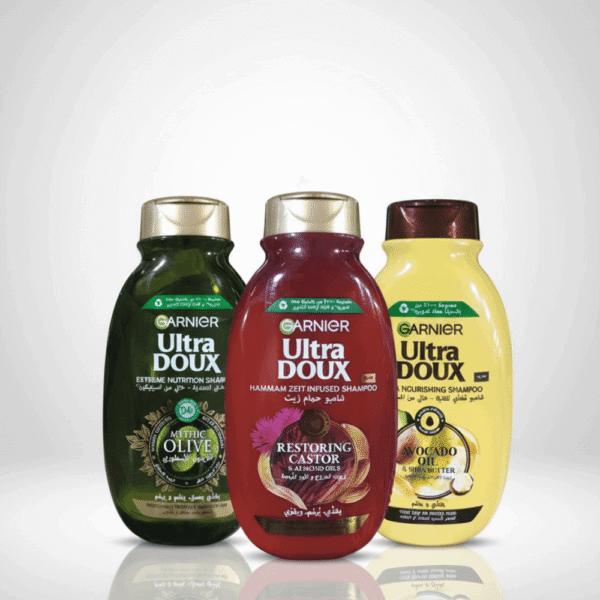 shampooing Garnier Ultra Doux | التغذية القصوى بزيت الزيتون – للشعر الجاف والمتعب | Prikado.com