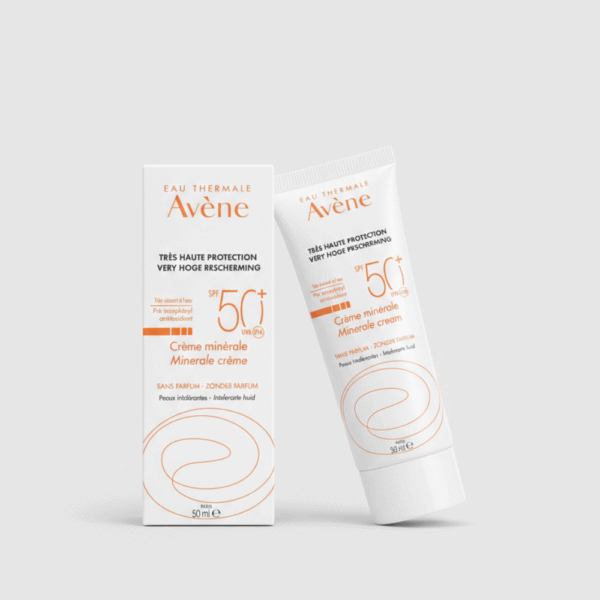 Crème Solaire Avene Mineral SPF50+ للبشرة الحساسة | Sans Parfum & Résistant à l’eau au Maroc | Prikado.com