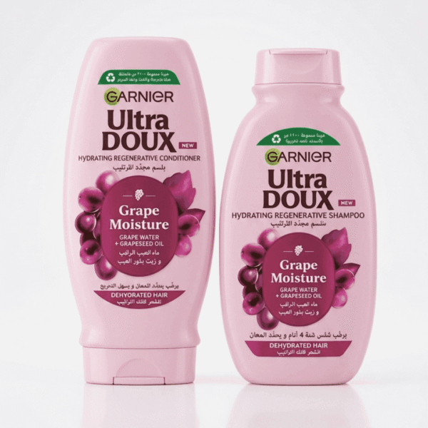 Garnier Ultra Doux Grape Moisture Shampoo & Conditioner – ترطيب الشعر الجاف | Prikado